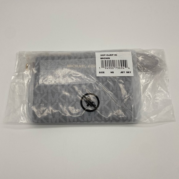 Michael Kors Brown/Gold Jet Set Small Coin Purse NWT - Picture 4 of 11